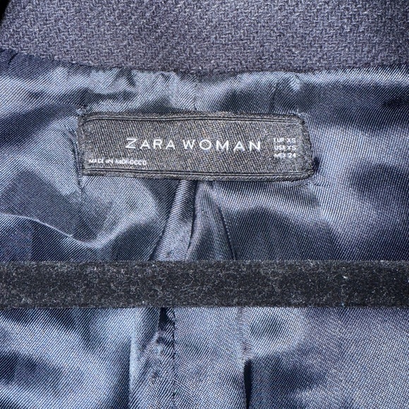Zara navy coat with studded sleeves seen on gossip girl - Picture 15 of 15